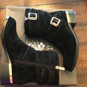 Black Suede Vince Camuto “Webey” boots